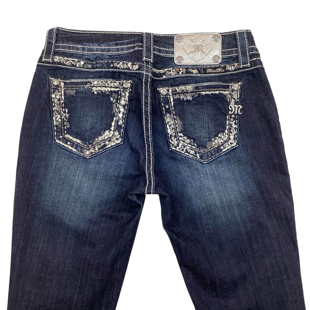 Miss Me Mid-Rise Easy Skinny Embellished Jean